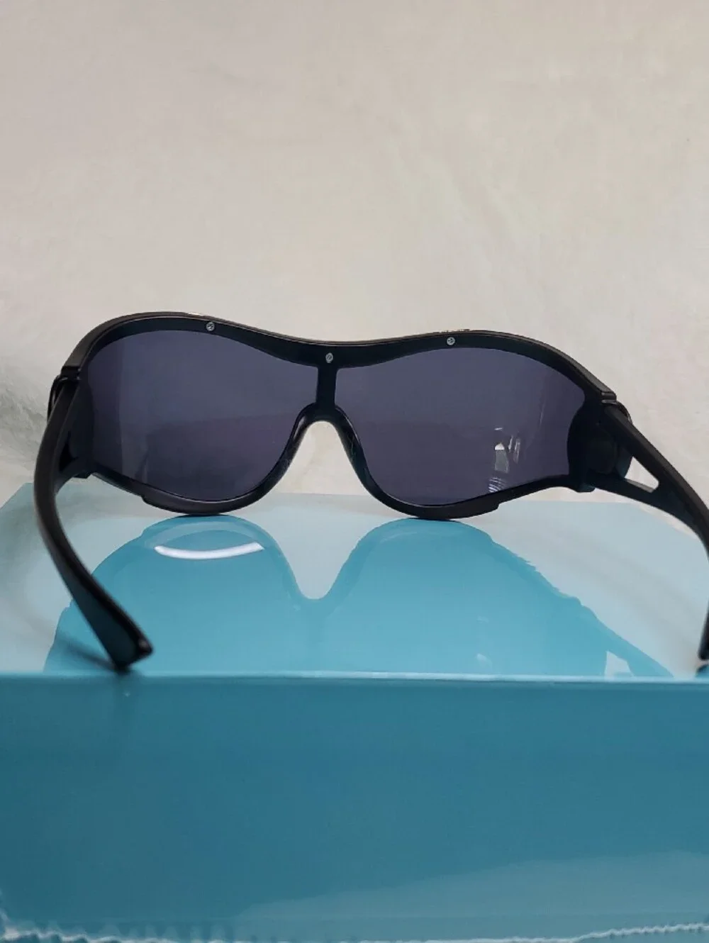 Versace Black Sunglass Visor with Gold Accent